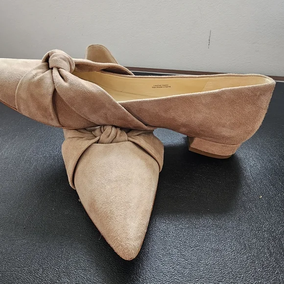Via Spiga Tan Flats with Decorative Knot - Picture 1 of 5